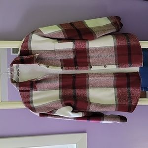 Fleece, sherpa lined shacket